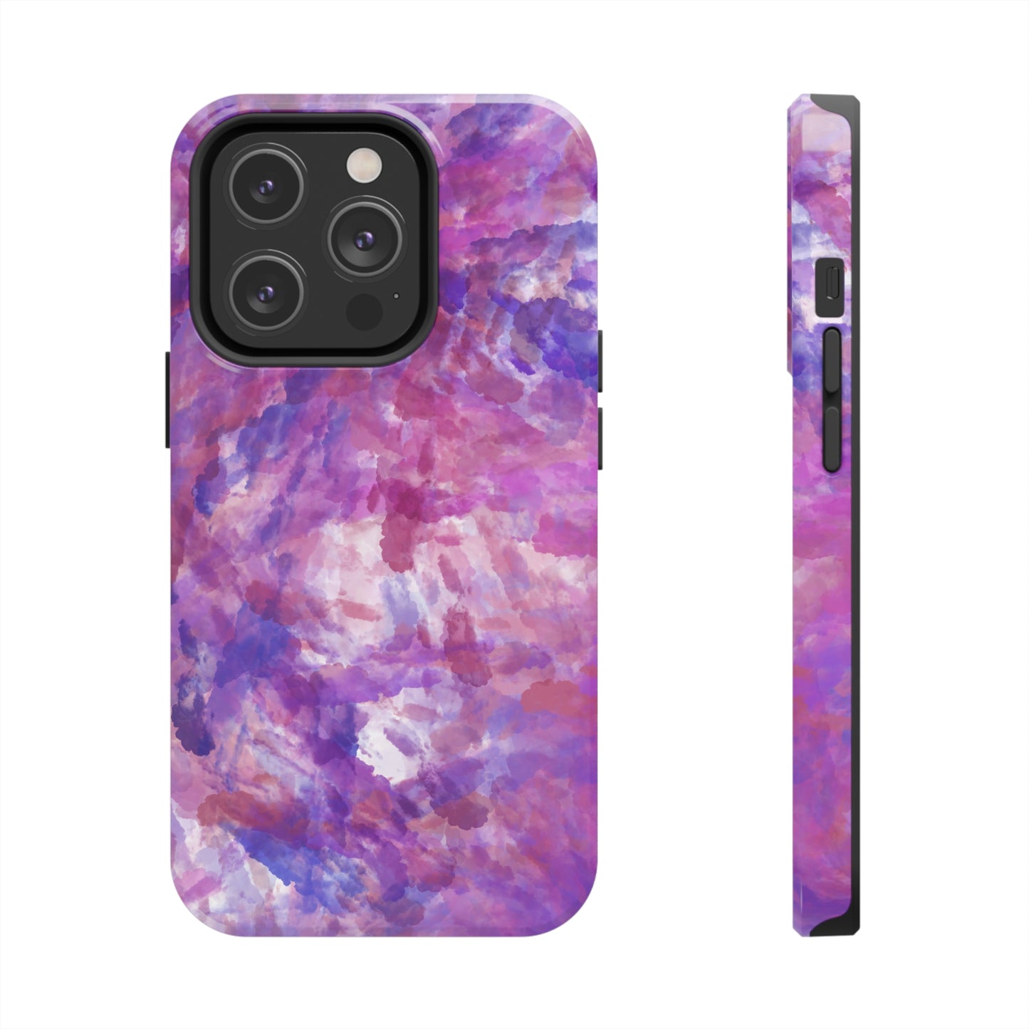 purple and pink watercolour Tough Phone Cases