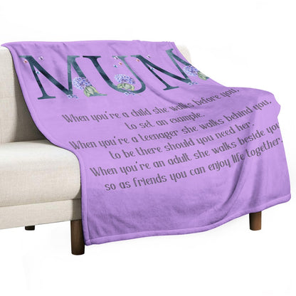 Mother's Day Mum's Ultra-Soft Flannel Blanket Multiple Sizes