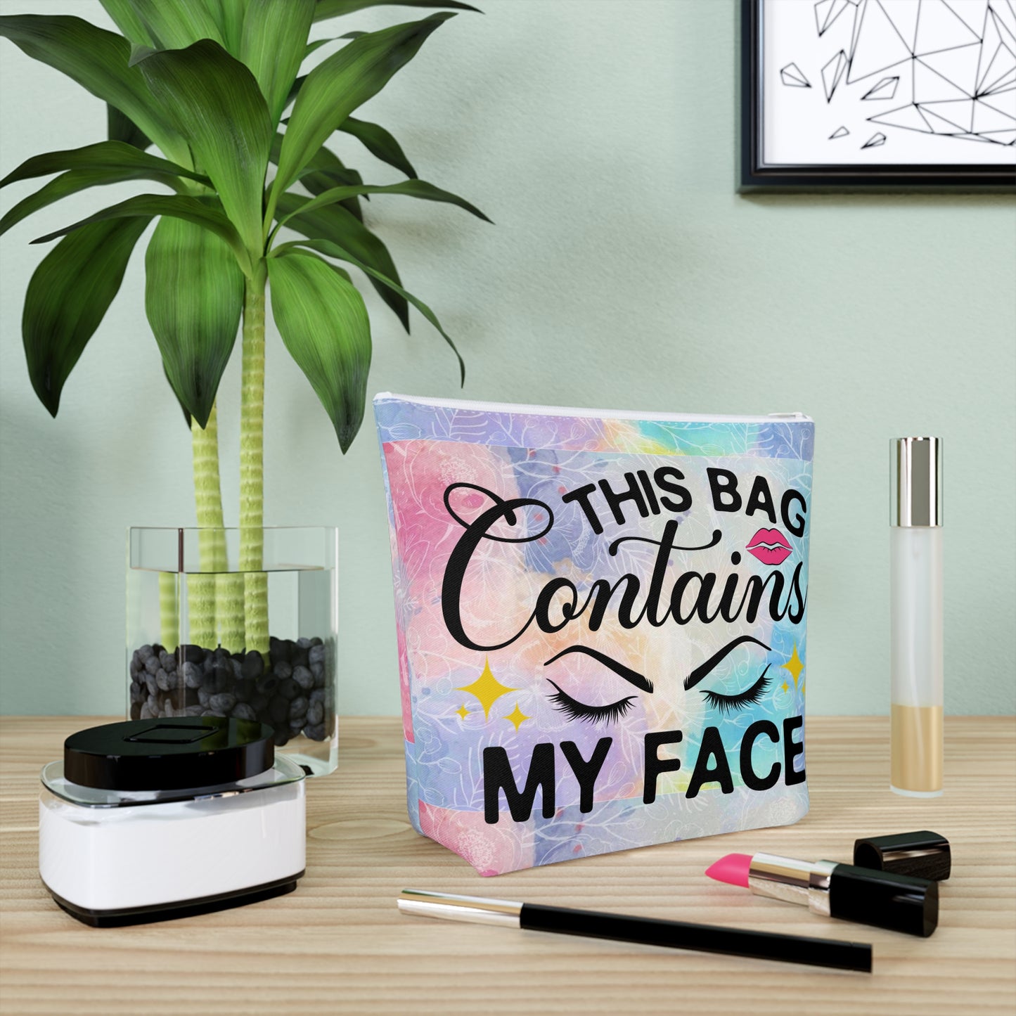 make-up funny Cotton Cosmetic Bag
