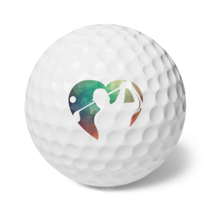 The love of golf, Golf Balls, 6pcs