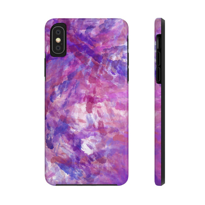 purple and pink watercolour Tough Phone Cases