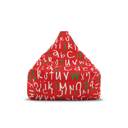 Red Letters Bean Bag Chair Cover