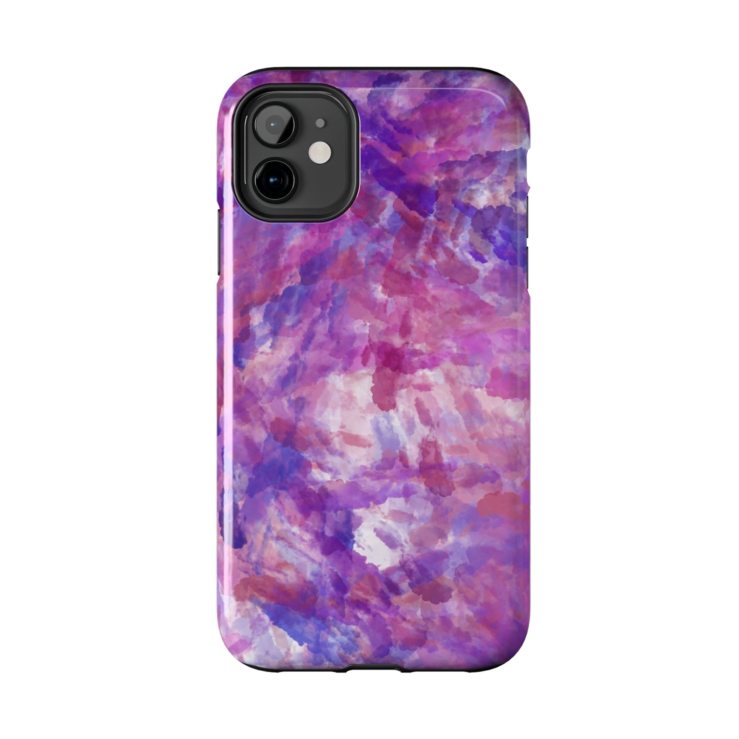 purple and pink watercolour Tough Phone Cases