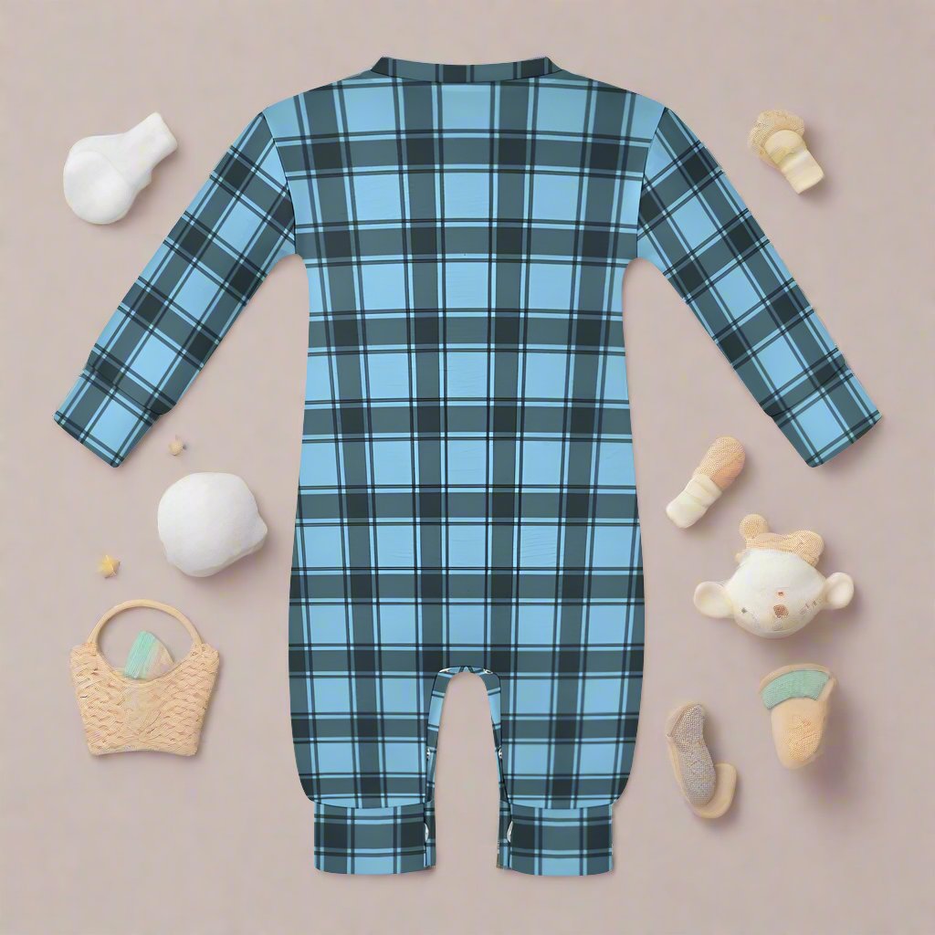 Baby Boy's Checkered Charm Romper!