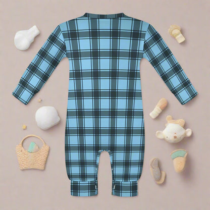 Baby Boy's Checkered Charm Romper!