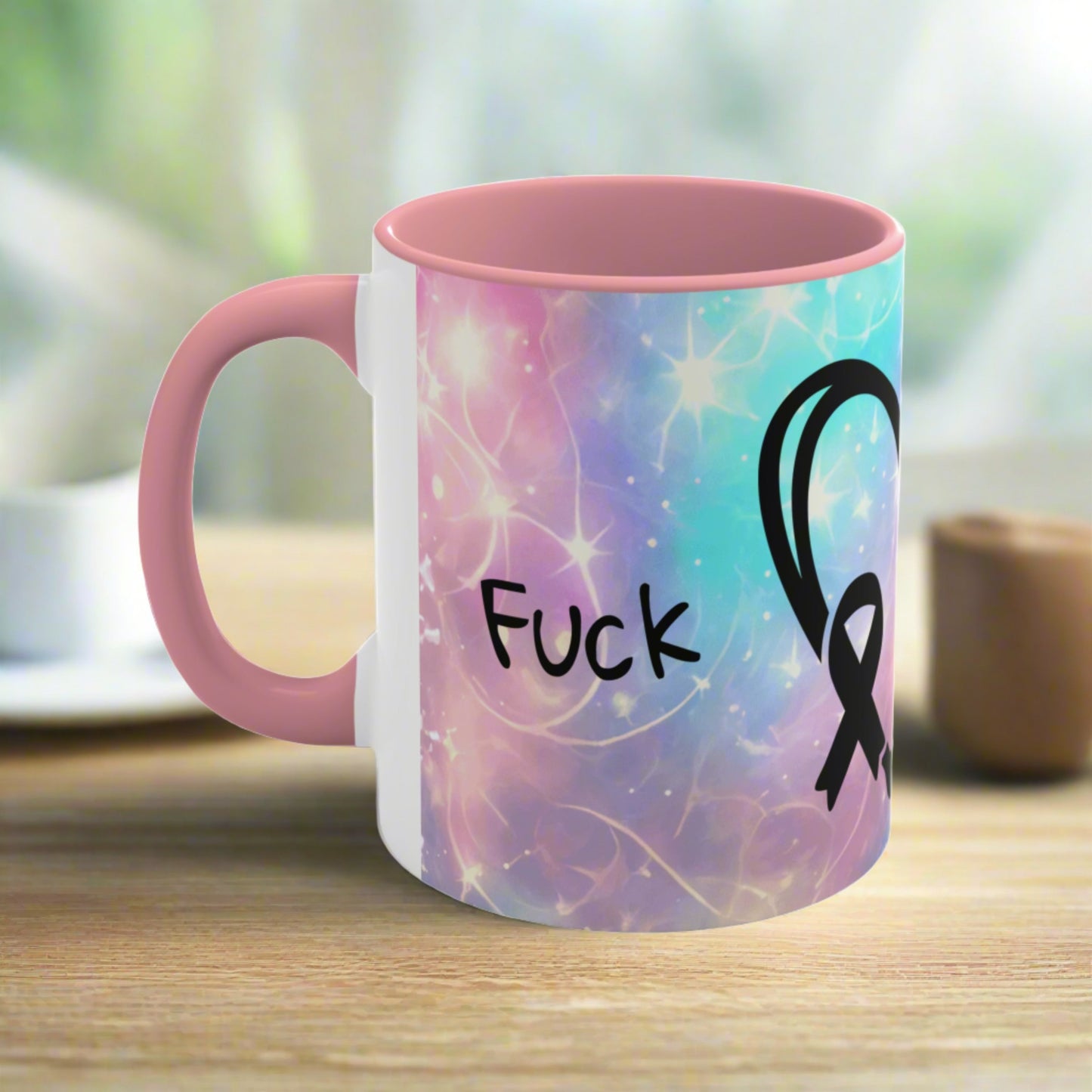 Fu*k Cancer, Accent Coffee Mug, 11oz