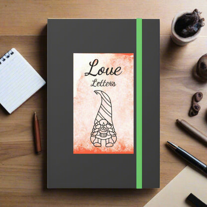 Orange Love Letters Gnome Contrast Notebook - Ruled