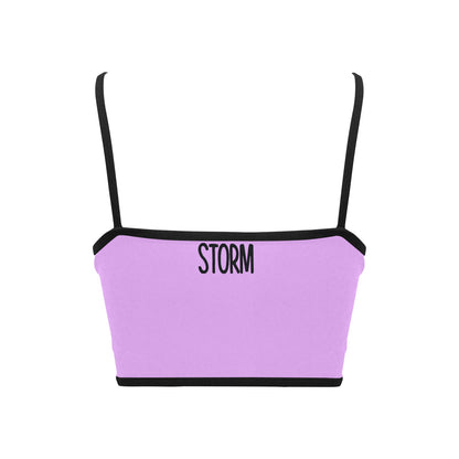 You're stronger than the storm Women's Spaghetti Strap Crop Top
