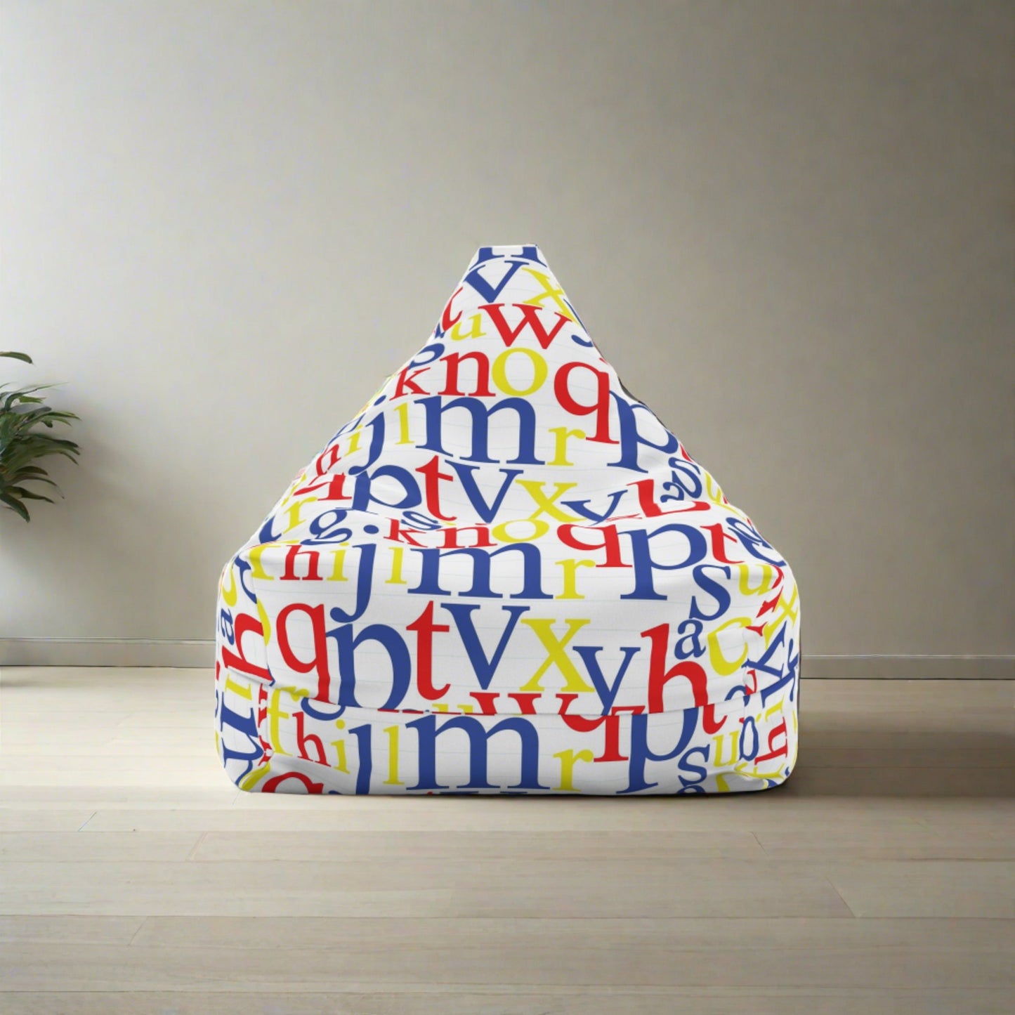 Letters Bean Bag Chair Cover