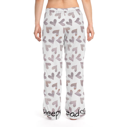 Sleepy head Valentine love heart Women's Pyjama Pants (AOP)