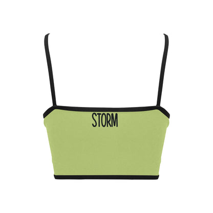 You're stronger than the storm Women's Spaghetti Strap Crop Top