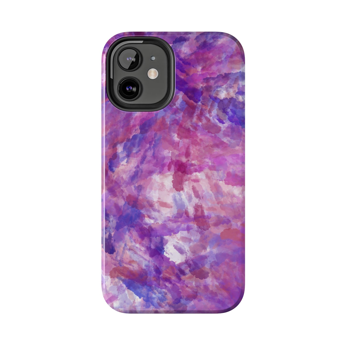 purple and pink watercolour Tough Phone Cases