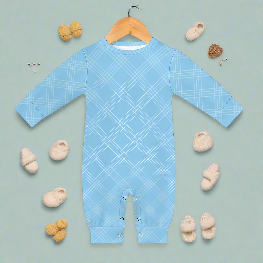 Baby Boy's Checkered Charm Romper!