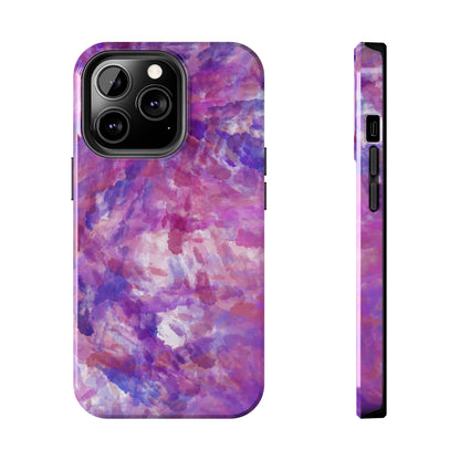 purple and pink watercolour Tough Phone Cases