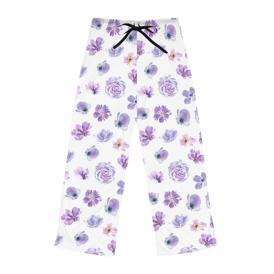 purple flowered for mum Women's Pajama Pants (AOP)