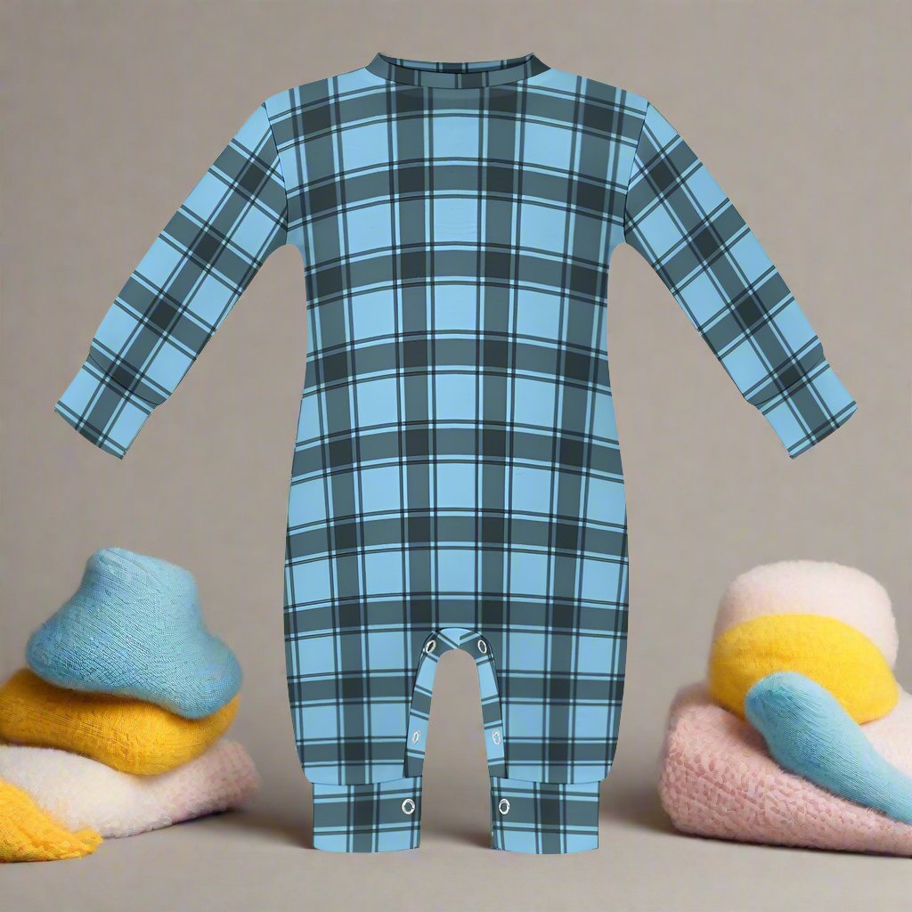Baby Boy's Checkered Charm Romper!