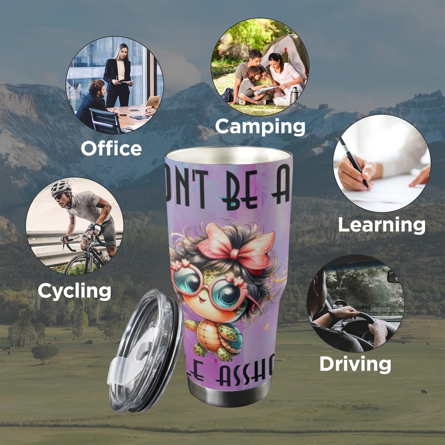 turtle ass Custom Stainless Steel Tumbler (30oz ）