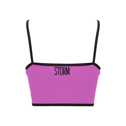 You're stronger than the storm Women's Spaghetti Strap Crop Top