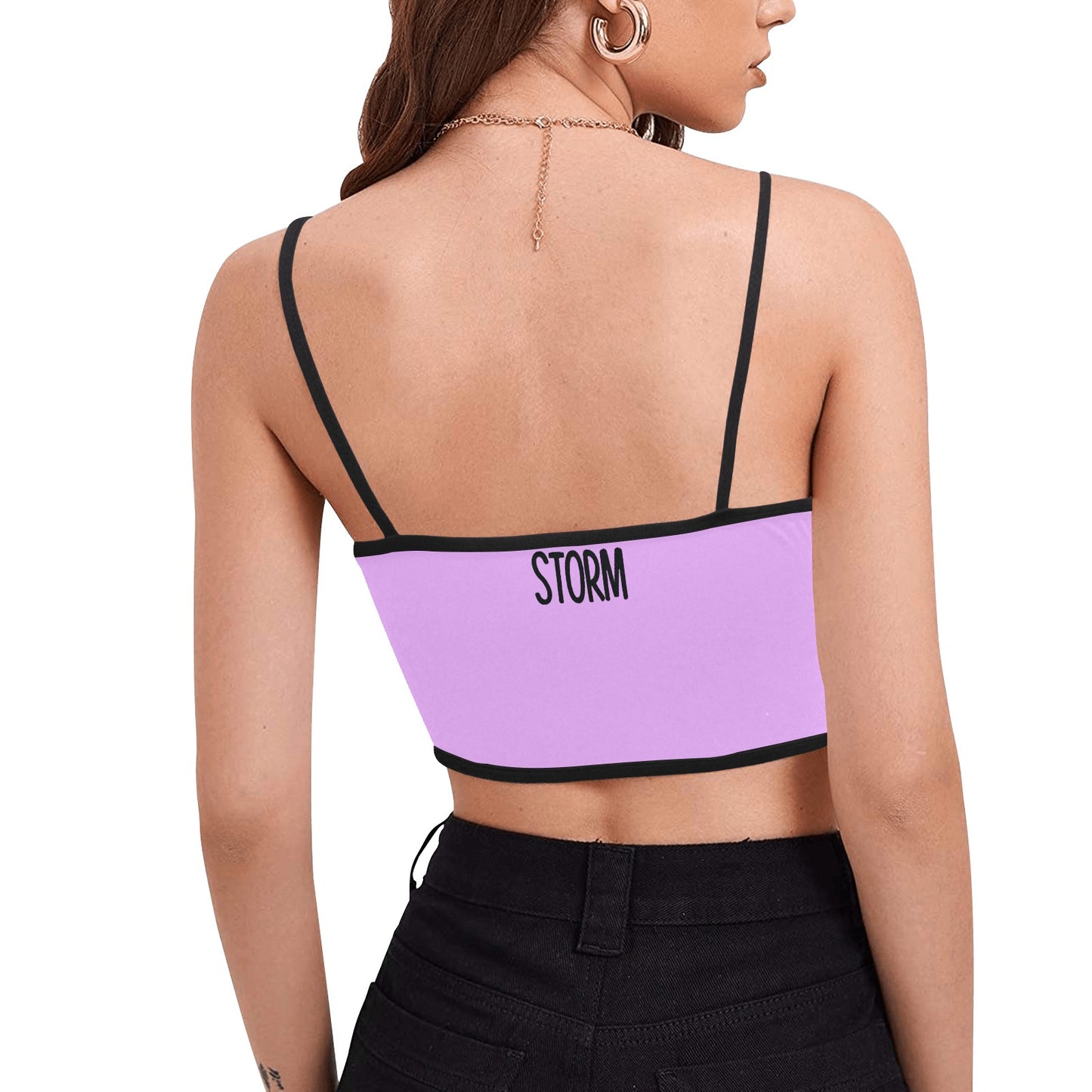 You're stronger than the storm Women's Spaghetti Strap Crop Top