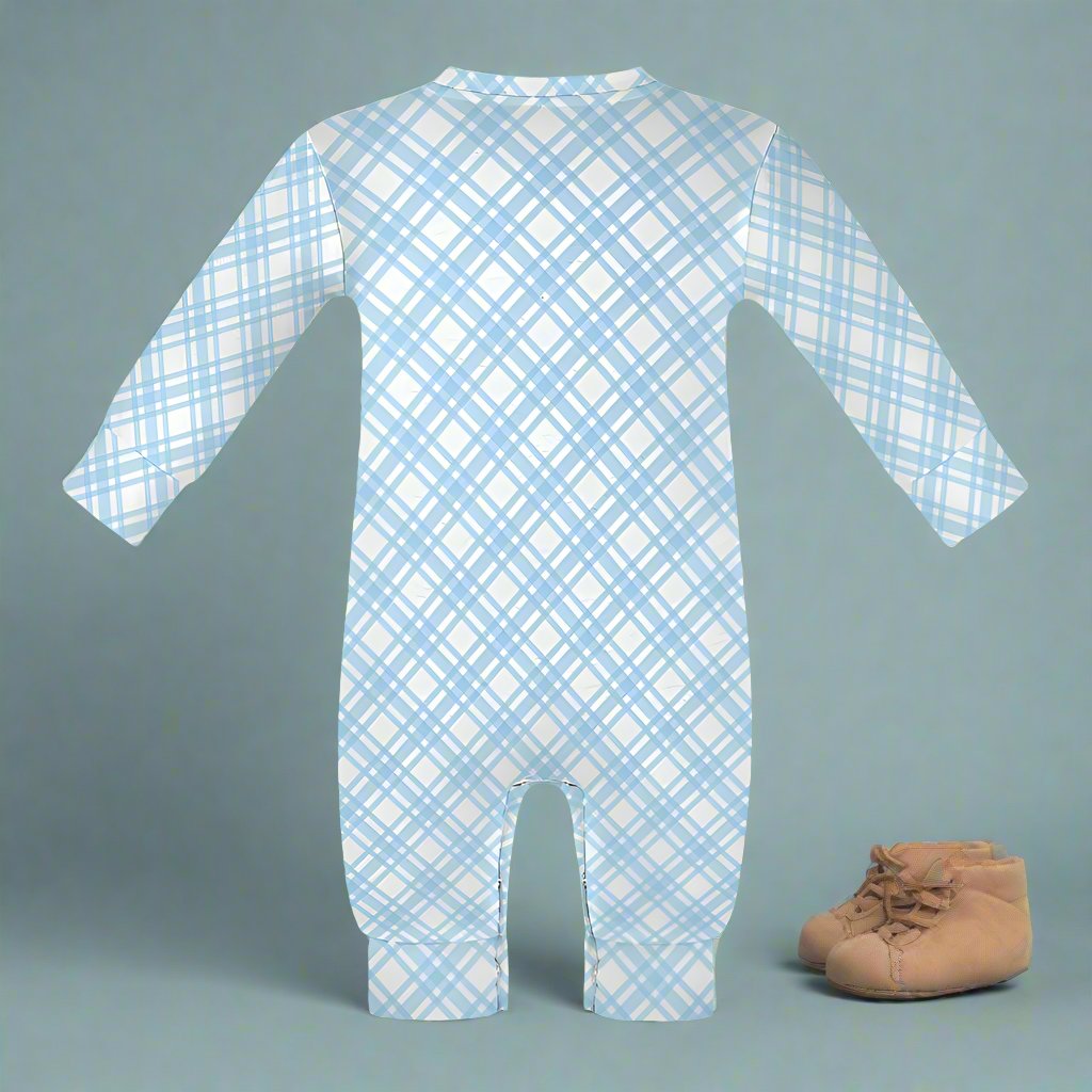 Baby Boy's Checkered Charm Romper!