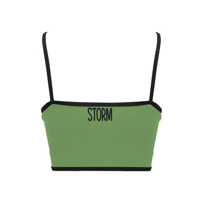You're stronger than the storm Women's Spaghetti Strap Crop Top