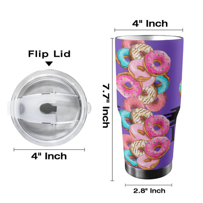 DONUT TRAVEL MUG Stainless Steel Tumbler (30oz ）