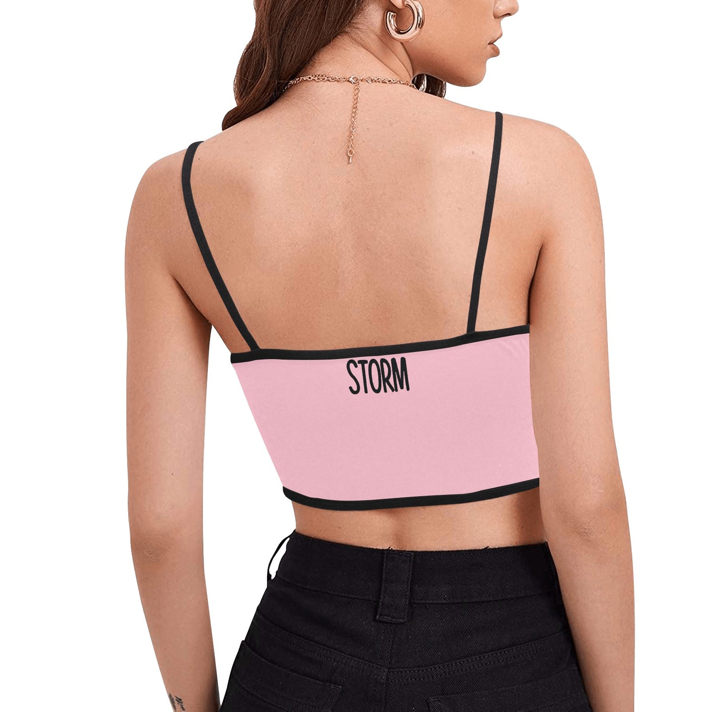You're stronger than the storm Women's Spaghetti Strap Crop Top