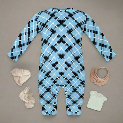 Baby Boy's Checkered Charm Romper!