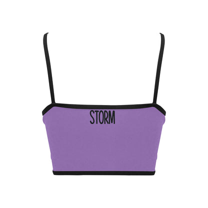 You're stronger than the storm Women's Spaghetti Strap Crop Top