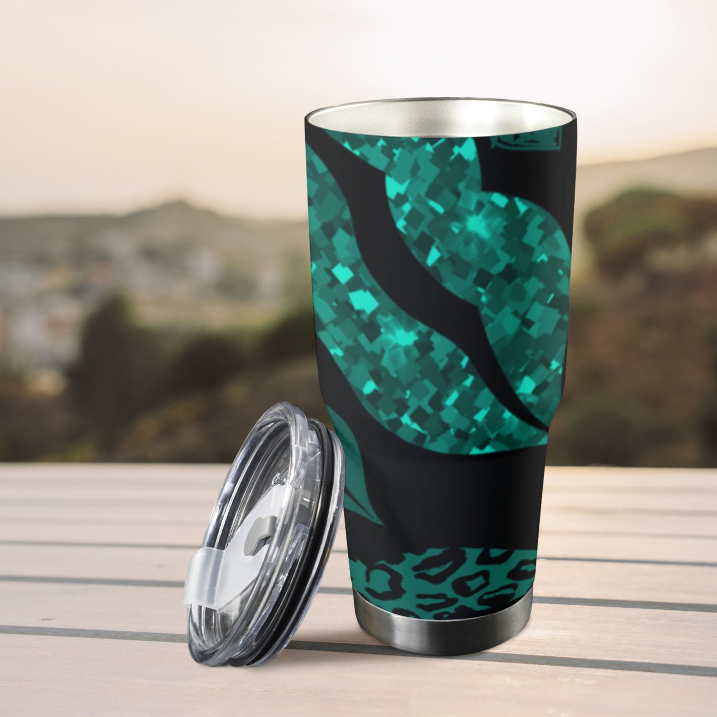 Green Lips Stainless Steel Tumbler 30oz