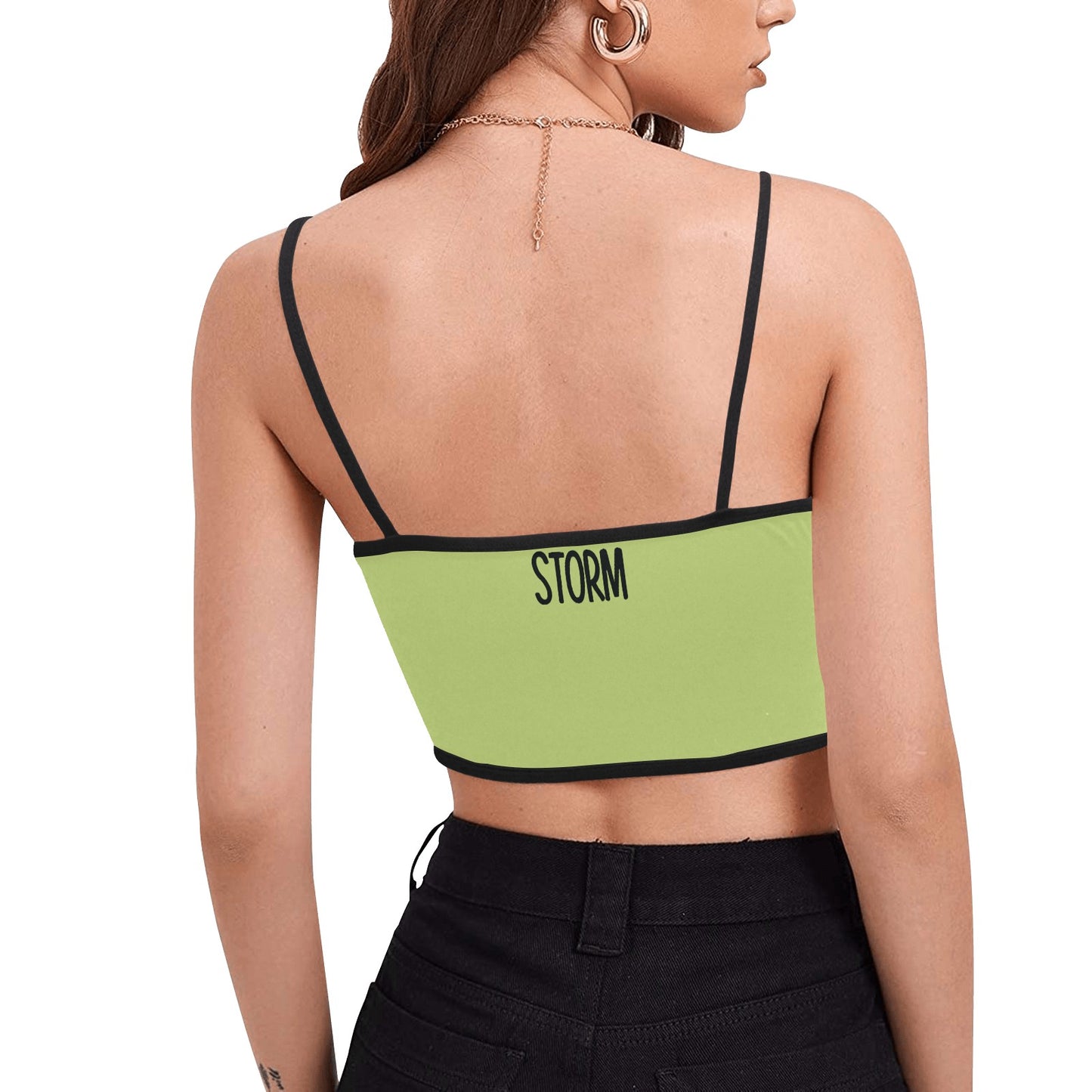 You're stronger than the storm Women's Spaghetti Strap Crop Top