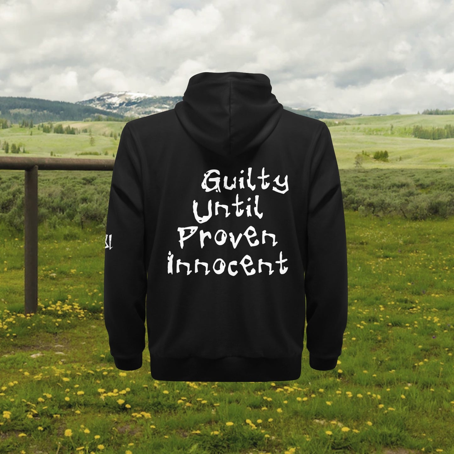 Guilty until proven innocent Men's High Neck Pullover Hoodie