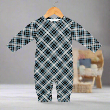 Baby Boy's Checkered Charm Romper!
